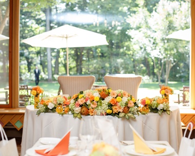 結婚式 披露宴 高砂装花 テーブル装花 おまけつき